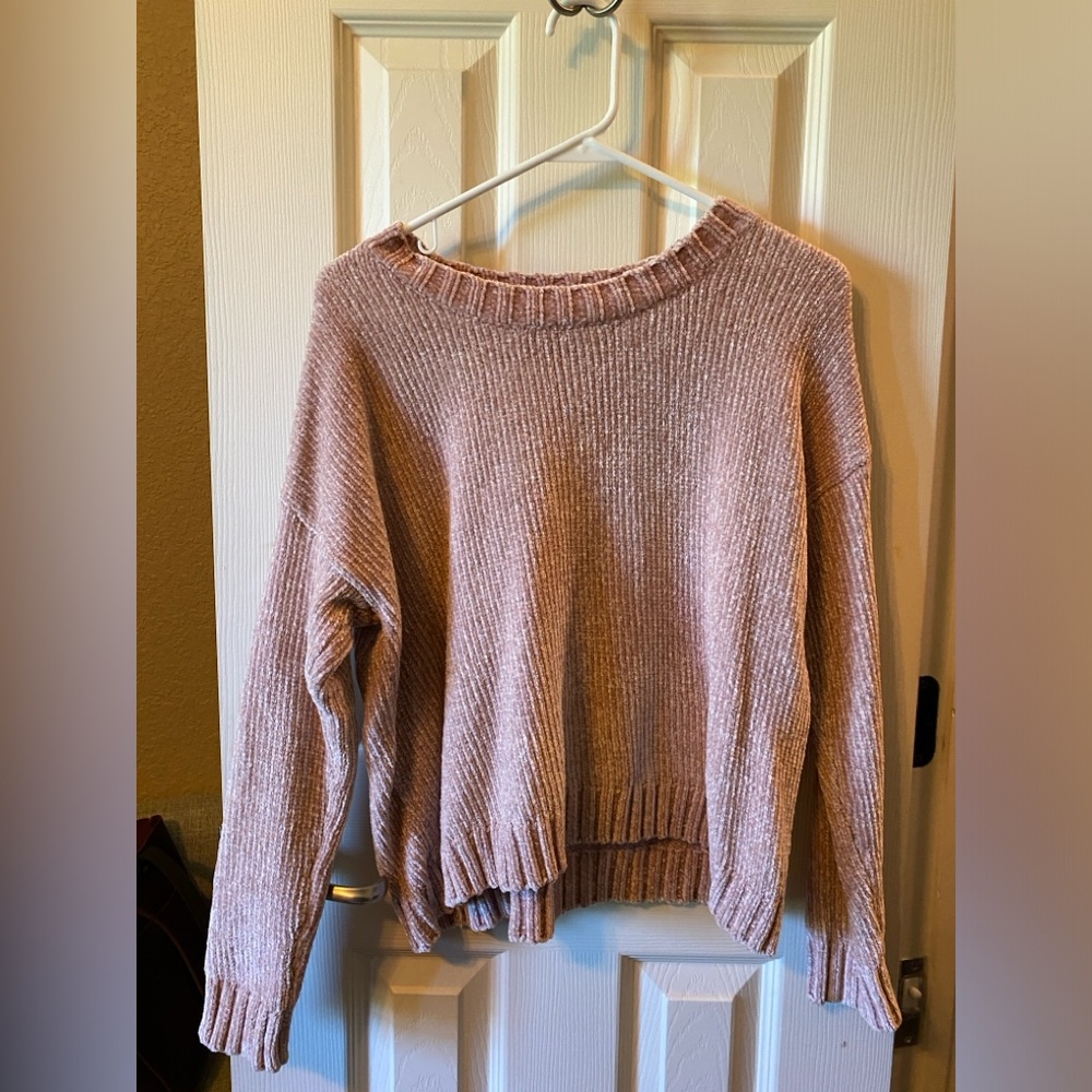 Aerie pink shimmer sweater